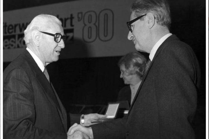  Kurt Partzsch und Hans-Jochen Vogel bei der Bundeskonferenz in Stuttgart 1980